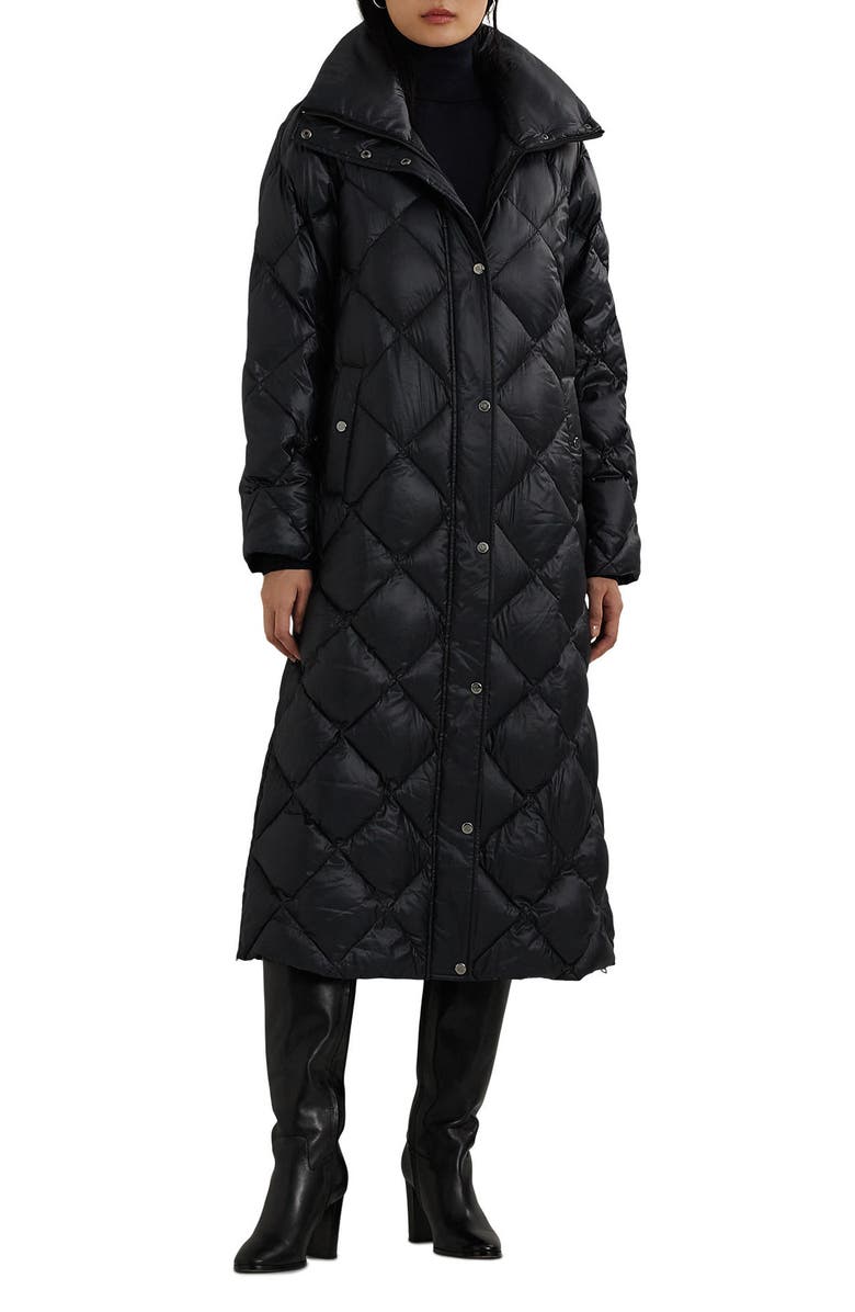 Soft Quilted Down Snap Front Coat
