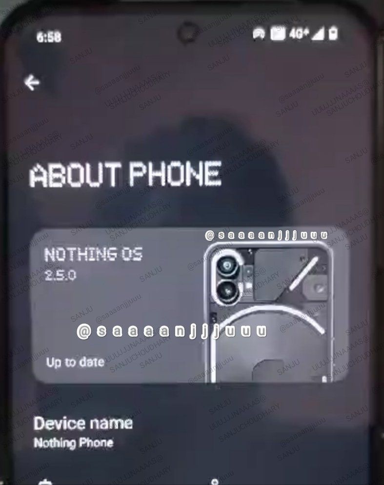 Claimed leaked images of an upcoming Nothing smartphone supposedly named the phone (2a)