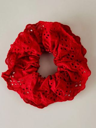 Anthropologie, Broderie Oversized Hair Scrunchie