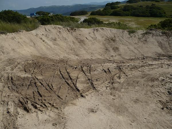 It seems as if the cross country course follows an old four cross track for a short while.