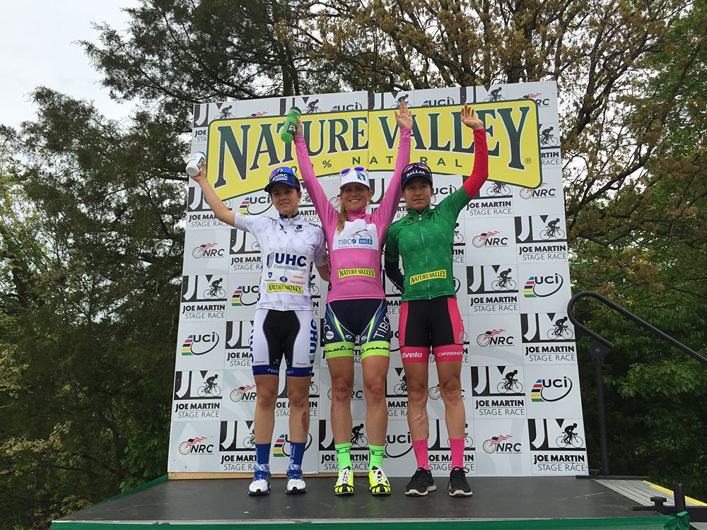 Lauren Stephens (Tibco-SVB) leads Joe Martin Stage Race