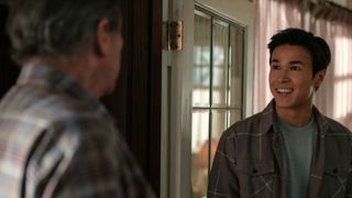 Tim Matheson as Doc Mullins, Kai Bradbury as Denny in episode 408 of Virgin River