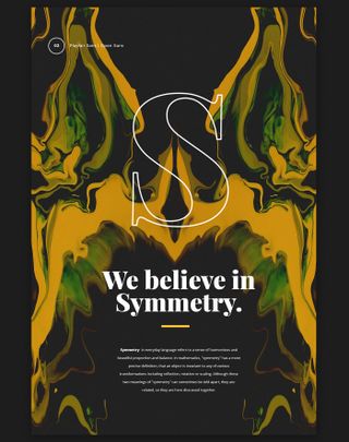 Abhishek Garg illustrates symmetry using Playfair Display and Open Sans