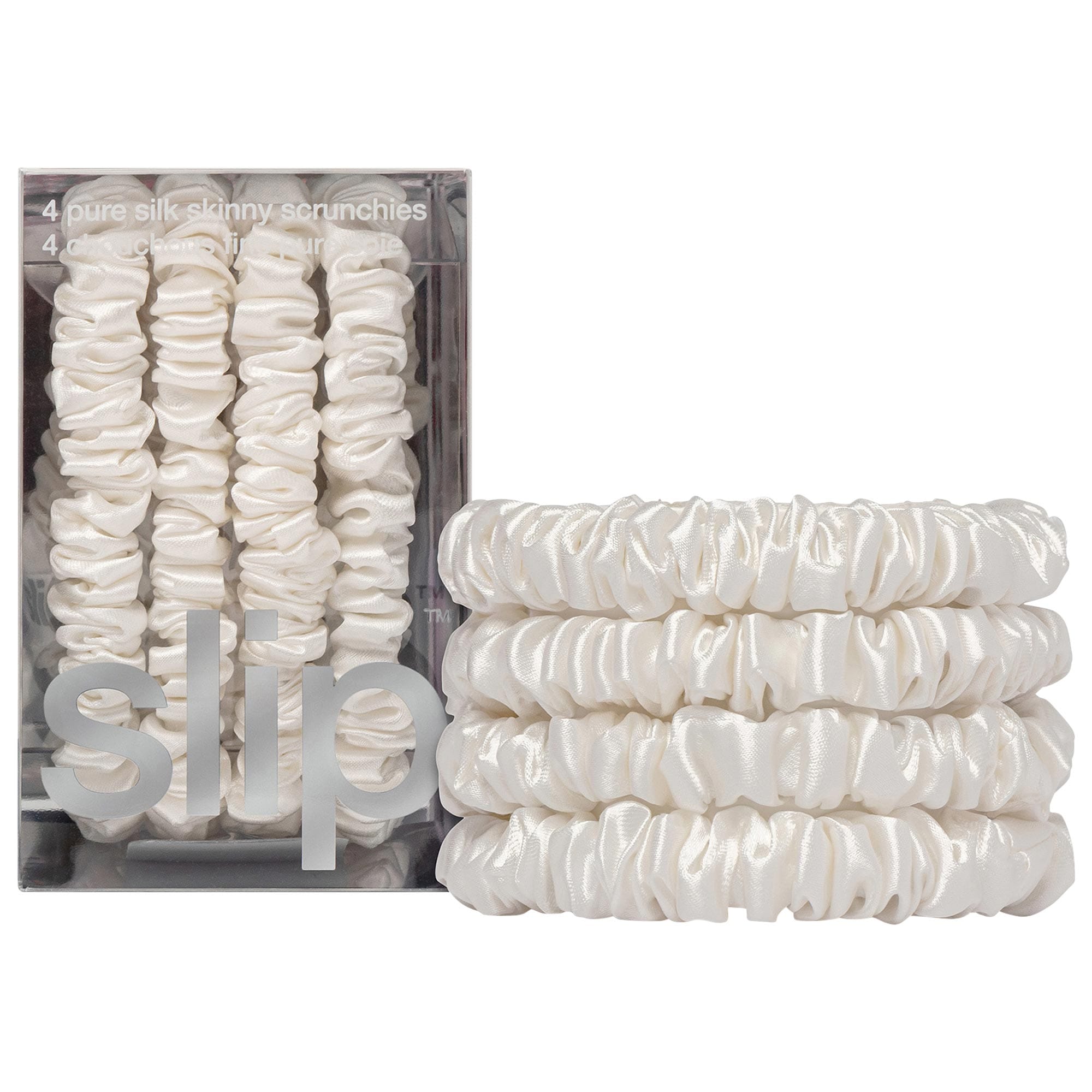 Slipsilk&amp;trade; Skinny Scrunchies - 4 Pack