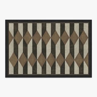 Black & Camel Tufted Rug