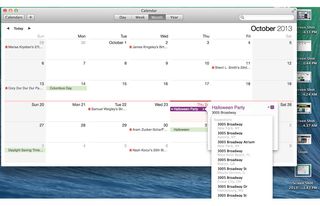 Apple OS X 10.9 Mavericks Safari Calendar