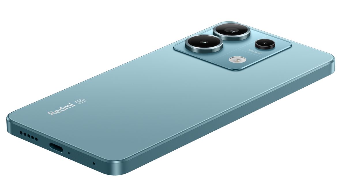 The Xiaomi Redmi Note 13 Pro 5G from the back