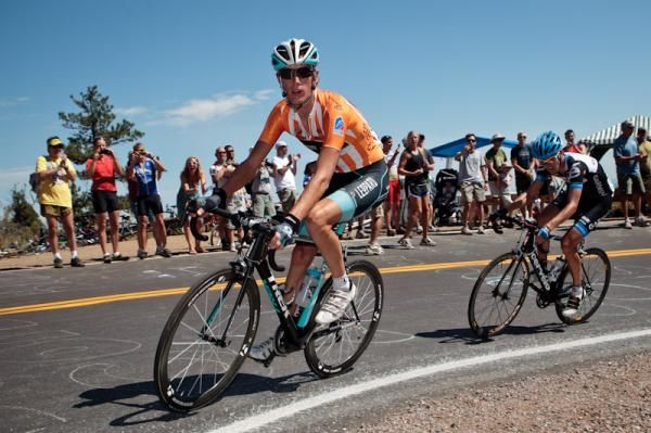 Andy Schleck (Leopard-Trek) on the climb.