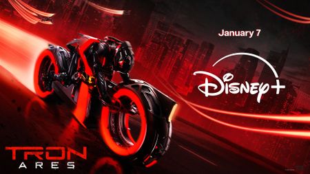 a promo for a sci-fi movie showing a futuristic cycle and rider