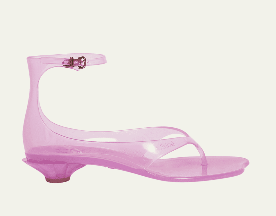 Chlo&amp;eacute;, Jelly Thong Ankle-Strap Sandals