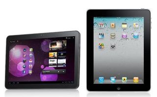 Galaxy Tab 10.1 (Left) iPad (Right)