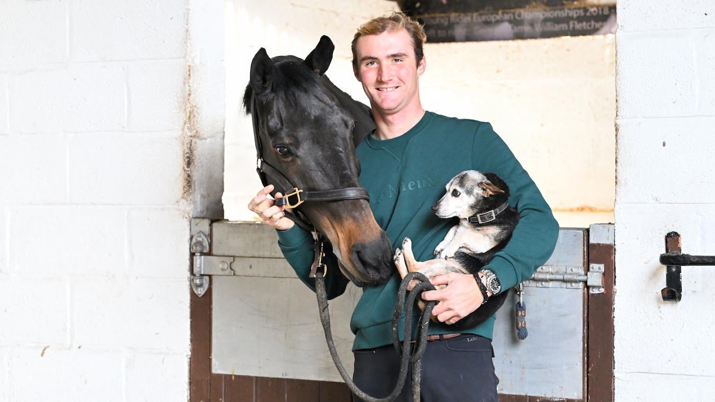Will and Olli Fletcher: Will at home with Persimmon