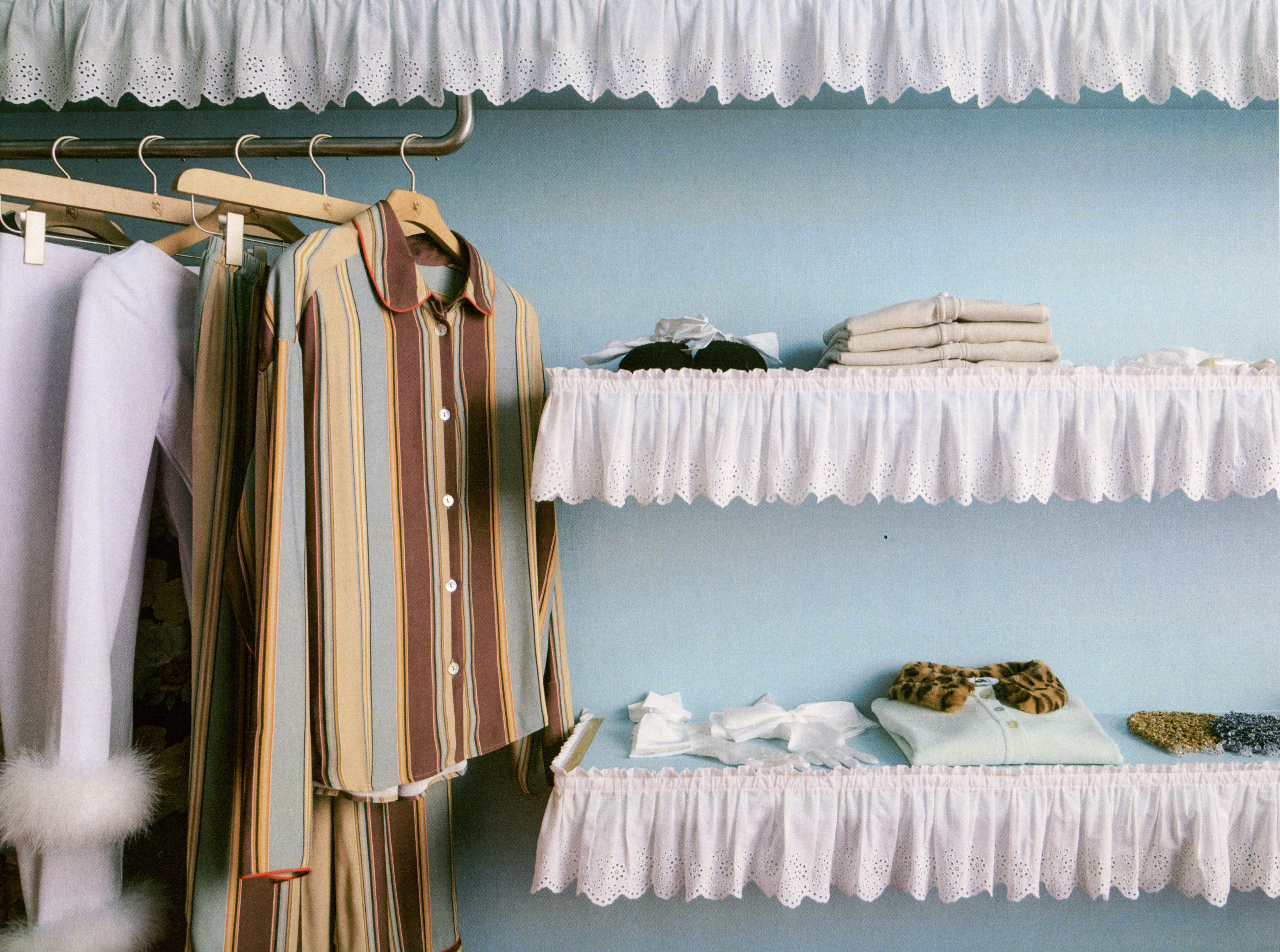 a close up of sleeper shelves at the brand's kyiv store