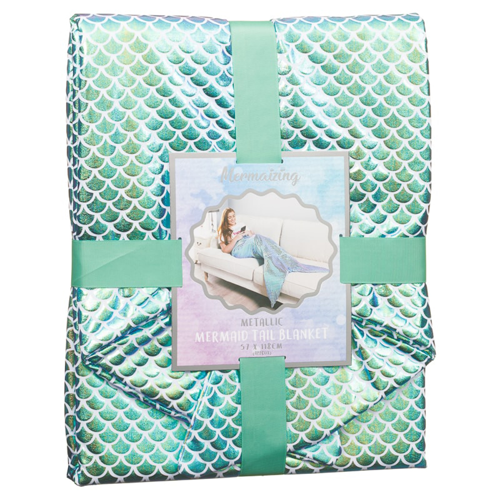 mermaizing metallic mermaid tail blanket
