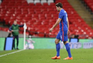 Maguire was dismissed just after the half-hour mark as England went on to lose to Denmark.