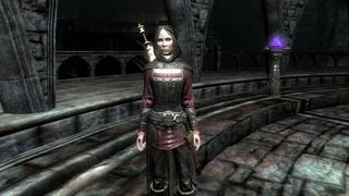 A shot of Serana from Skyrim looking into the camera.