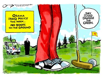 Obama cartoon vacation