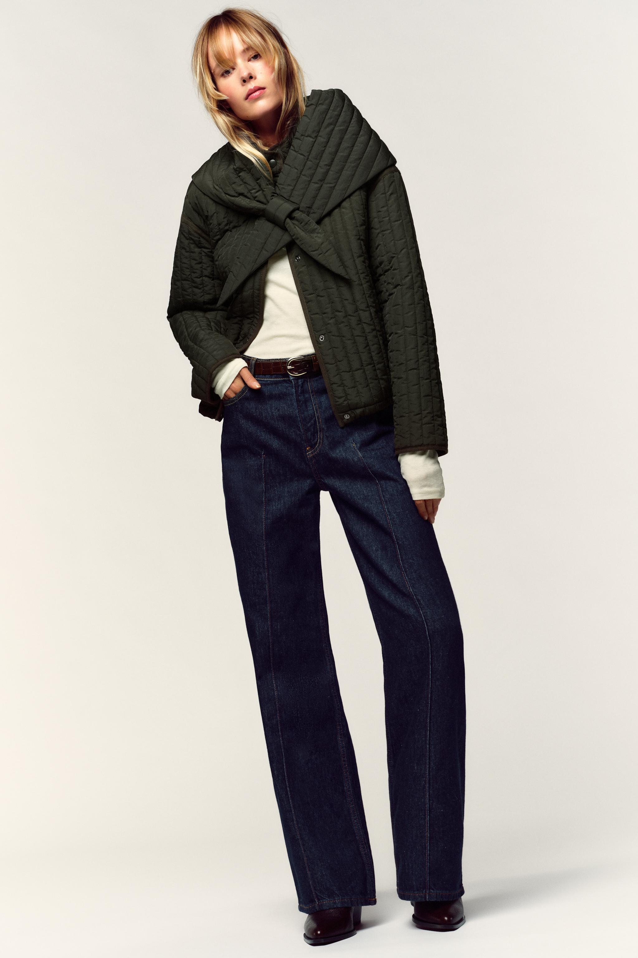 Puffer Jacket With Detachable Scarf