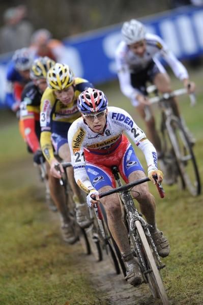 Zdenek Stybar in the lead.