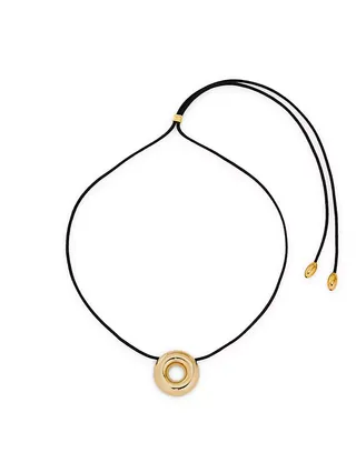 Santa Fe Wax Cord 
24k-Gold-Plated Pendant Necklace