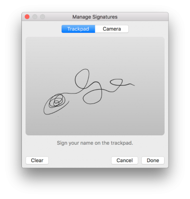 create new signature pdf mac