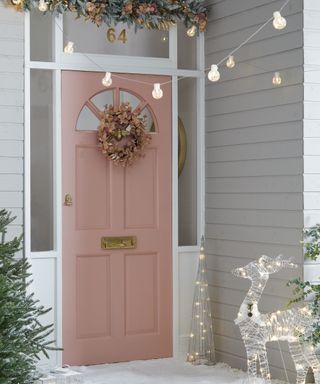 Christmas door decor by Dunelm