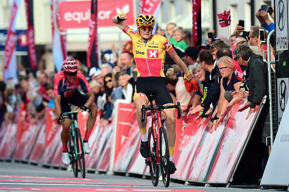Markus Hoelgaard of the Uno-X Norwegian Development Team won the final stage in Narvik at the Arctic Race of Norway