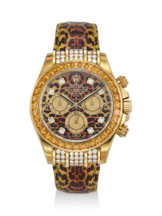 Rolex leopard dial watch