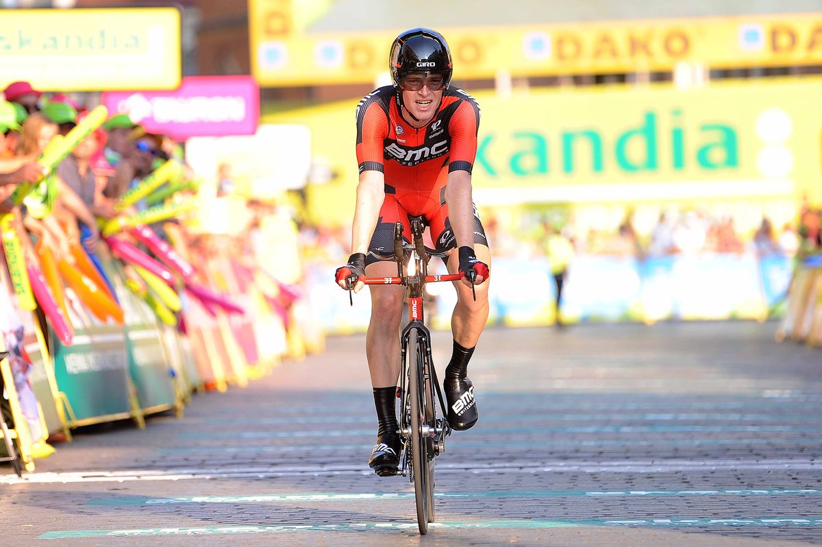 Alessandro de Marchi crosses the line