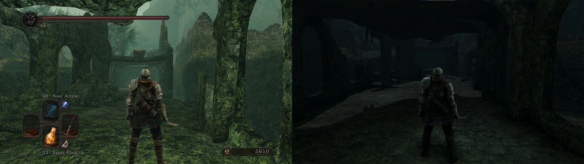 Screenshots of the DS2LightEngine mod in action.