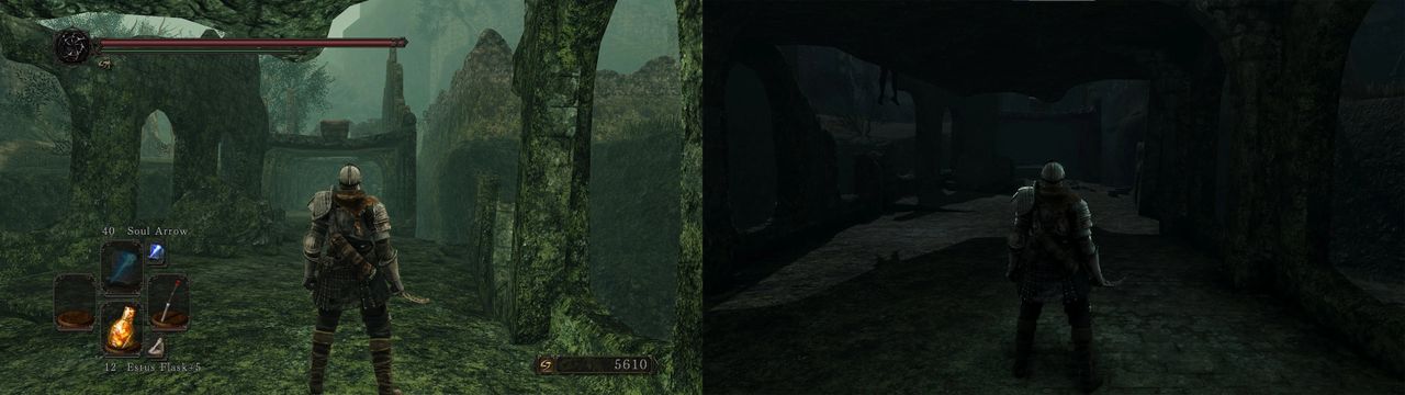 Screenshots of the DS2LightEngine mod in action.