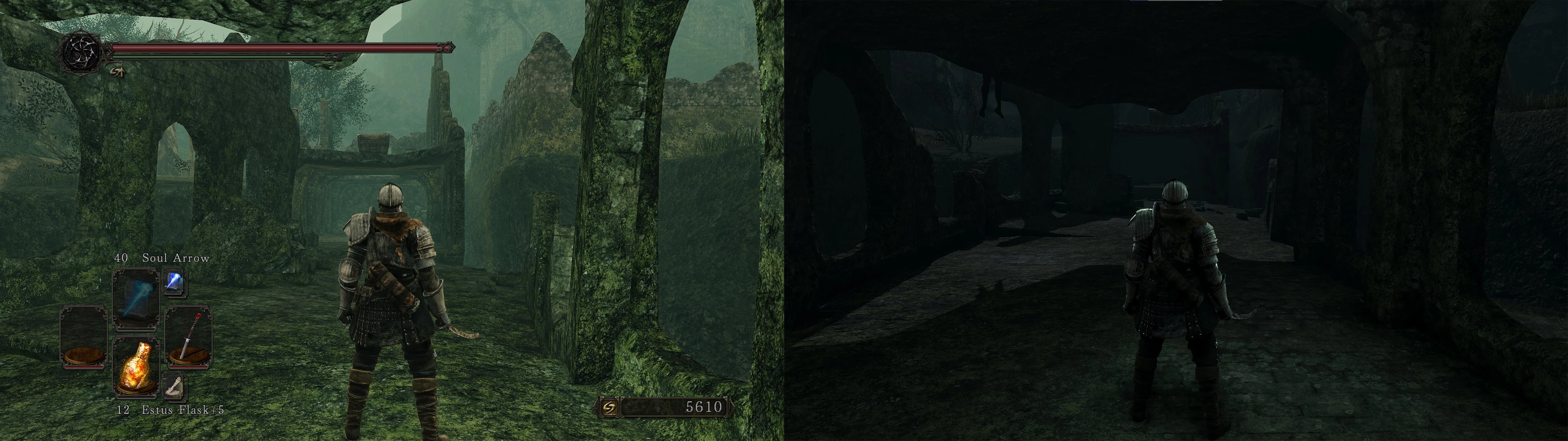 Screenshots of the DS2LightEngine mod in action.