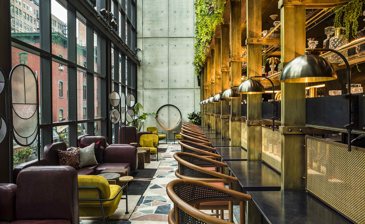 Moxy Chelsea lounge, New York, USA