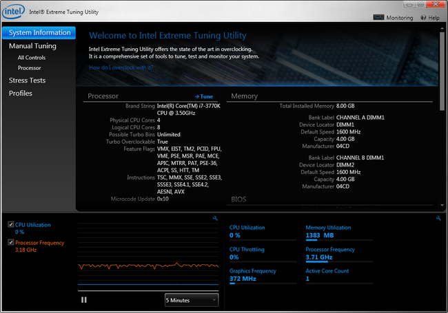 overclock with intel extreme tuning utility