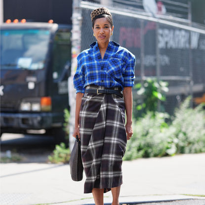 COS Checked Skirt