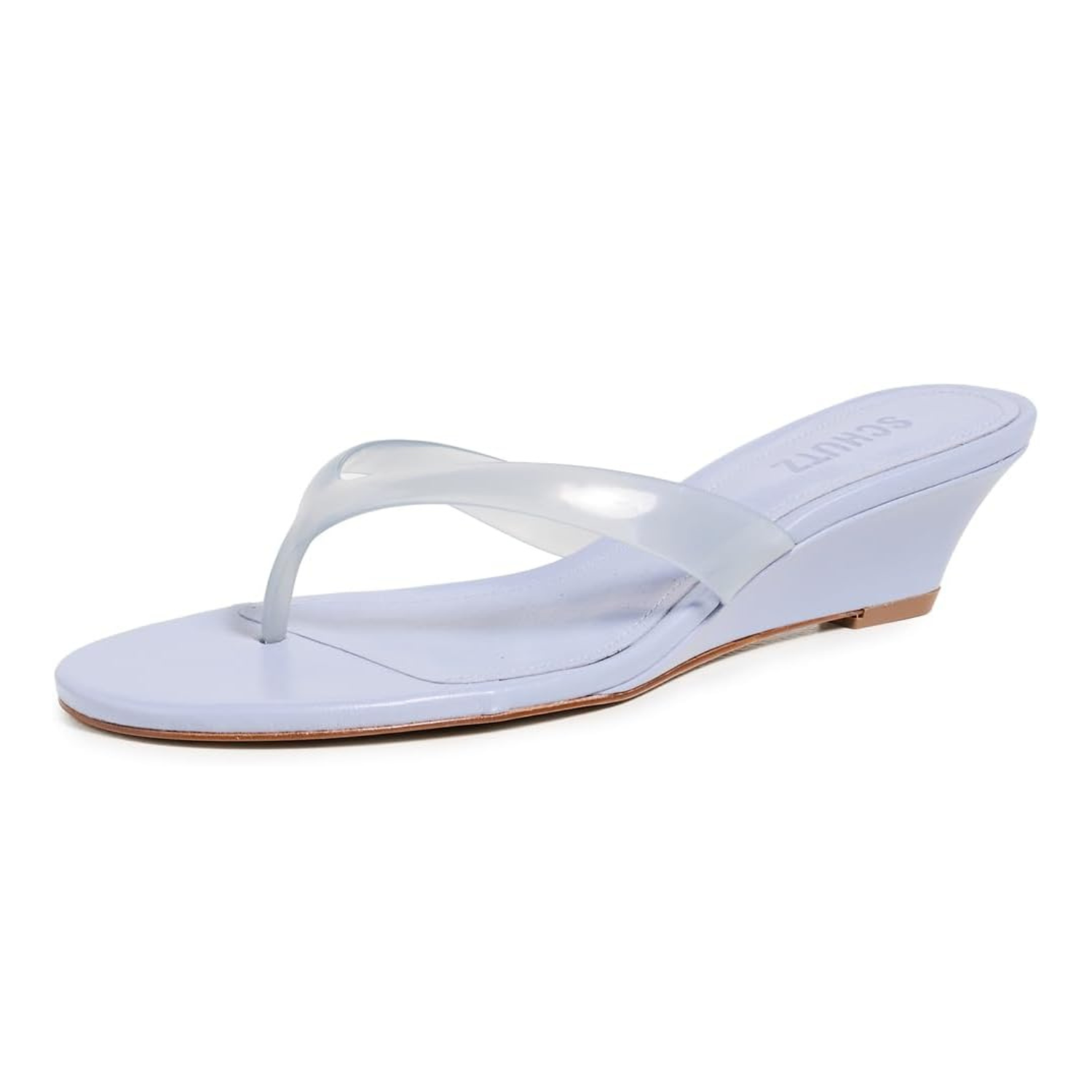 Schutz Women's Roslyn Jelly Wedges, Lavender Sky Translucido, 7 Medium Us