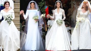 Gown, Wedding dress, Dress, Clothing, Bridal clothing, Bride, Tradition, Bridal party dress, Bridal accessory, Veil,