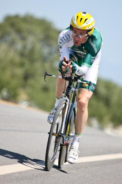 Andrew Bajadali (Kelly Benefit Strategies-OptumHealth) staying aero on the back side of the course.