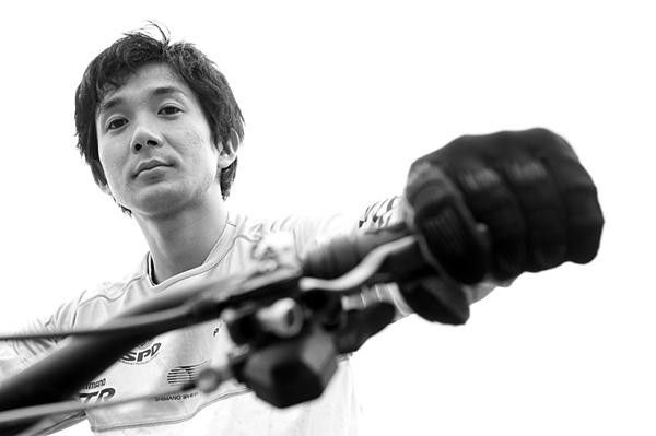 The man with the plan. Shimano Saint product manager Hideki Ikemoto can walk the walk as well as he can talk the talk.