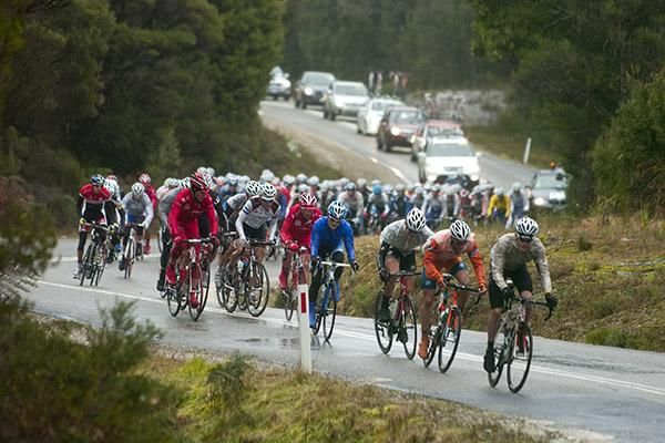 Riders again faced miserable conditions on stage four from Queenstown to Zeehan on Tasmania's West Coast.