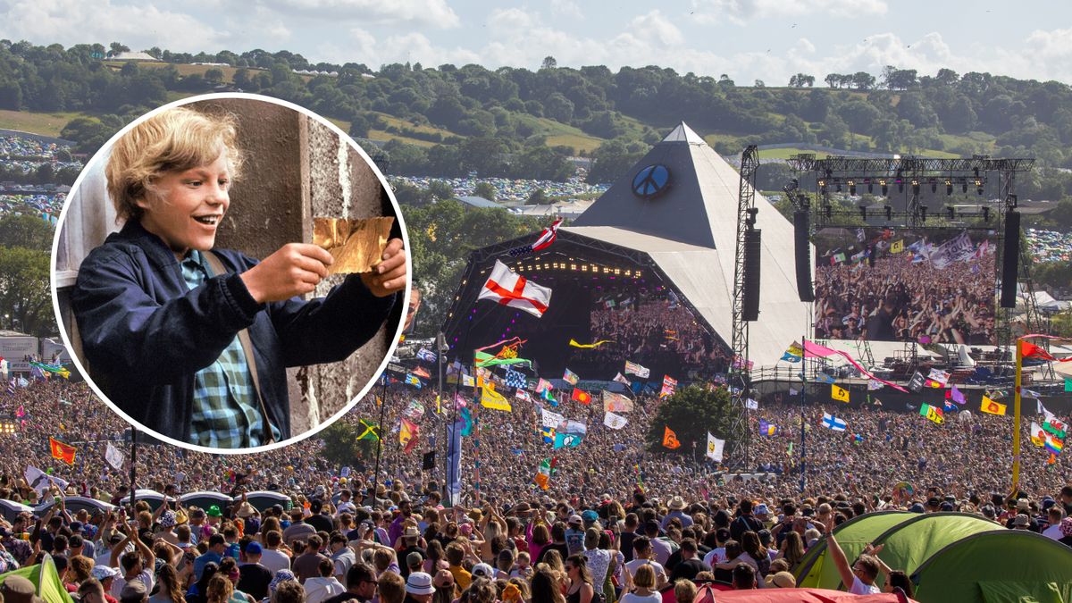 Glastonbury Festival and Charlie &amp; The Chocolate Factory scene