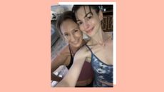 Monique Eastwood with Anne Hathaway doing workout