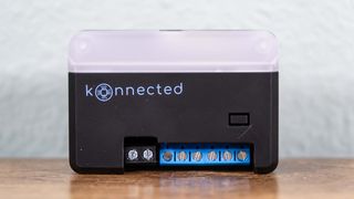 Tight view of Konnected Smart Garage Door Opener blaQ