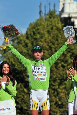 Mark Cavendish wins points classification, Vuelta a Espana 2010, stage 21