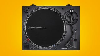 the Audio-Technica AT-LP120XBT-USB record player