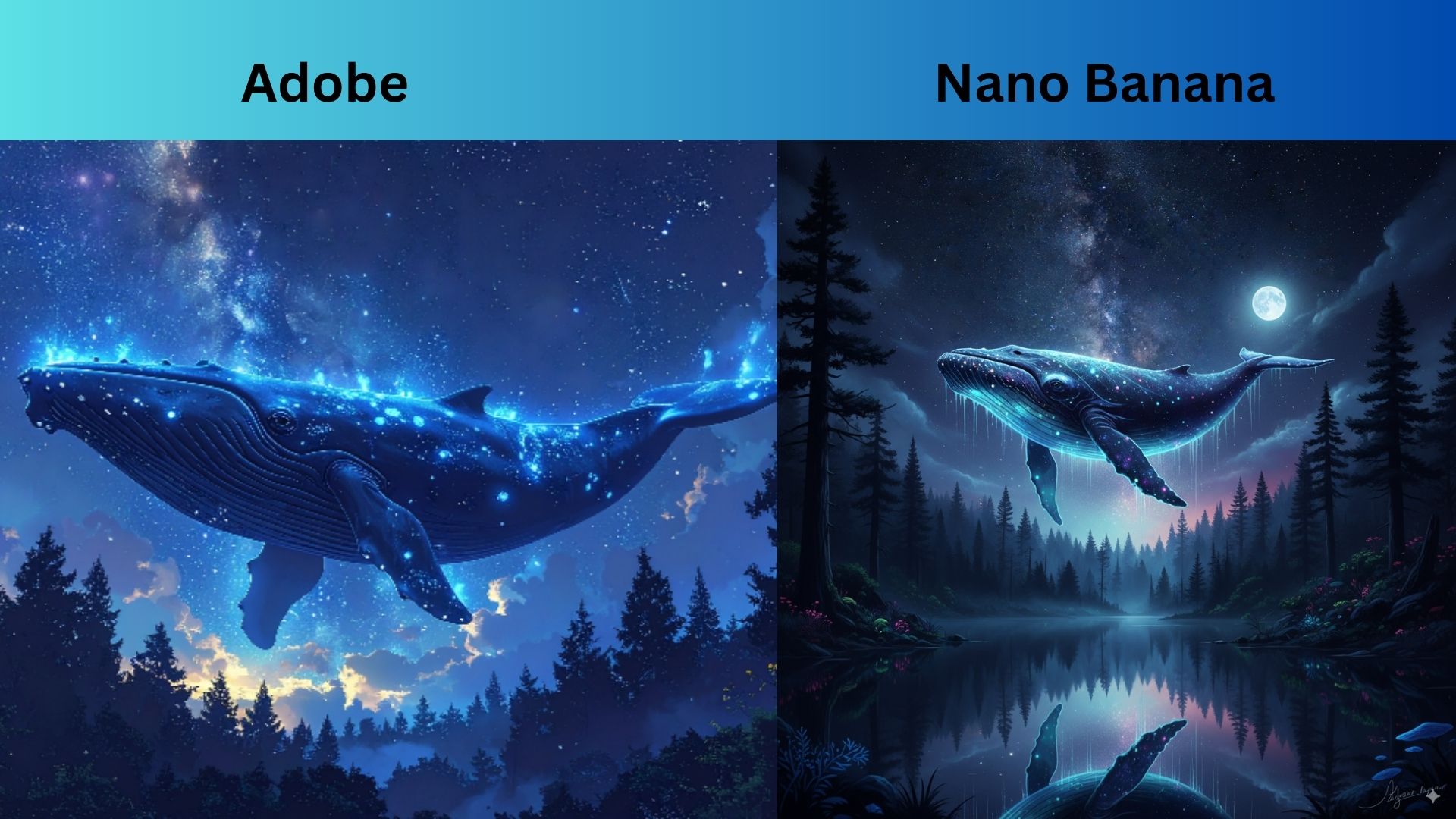 Adobe vs Nano Banana image generation screenshot