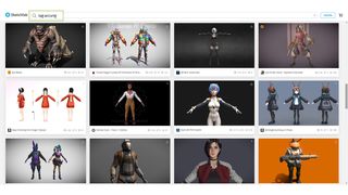 AccuRIG; a screen of models on SketchFab