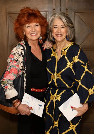 Maureen Lipman and Rula Lenska on the red carpet for the Woman of the Year awards