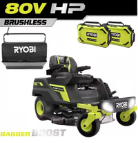 RYOBI  80V HP Brushless 30 in. Battery Electric Cordless Zero Turn Riding Mower