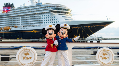 Disney Wish ship with Mickey Mouse 